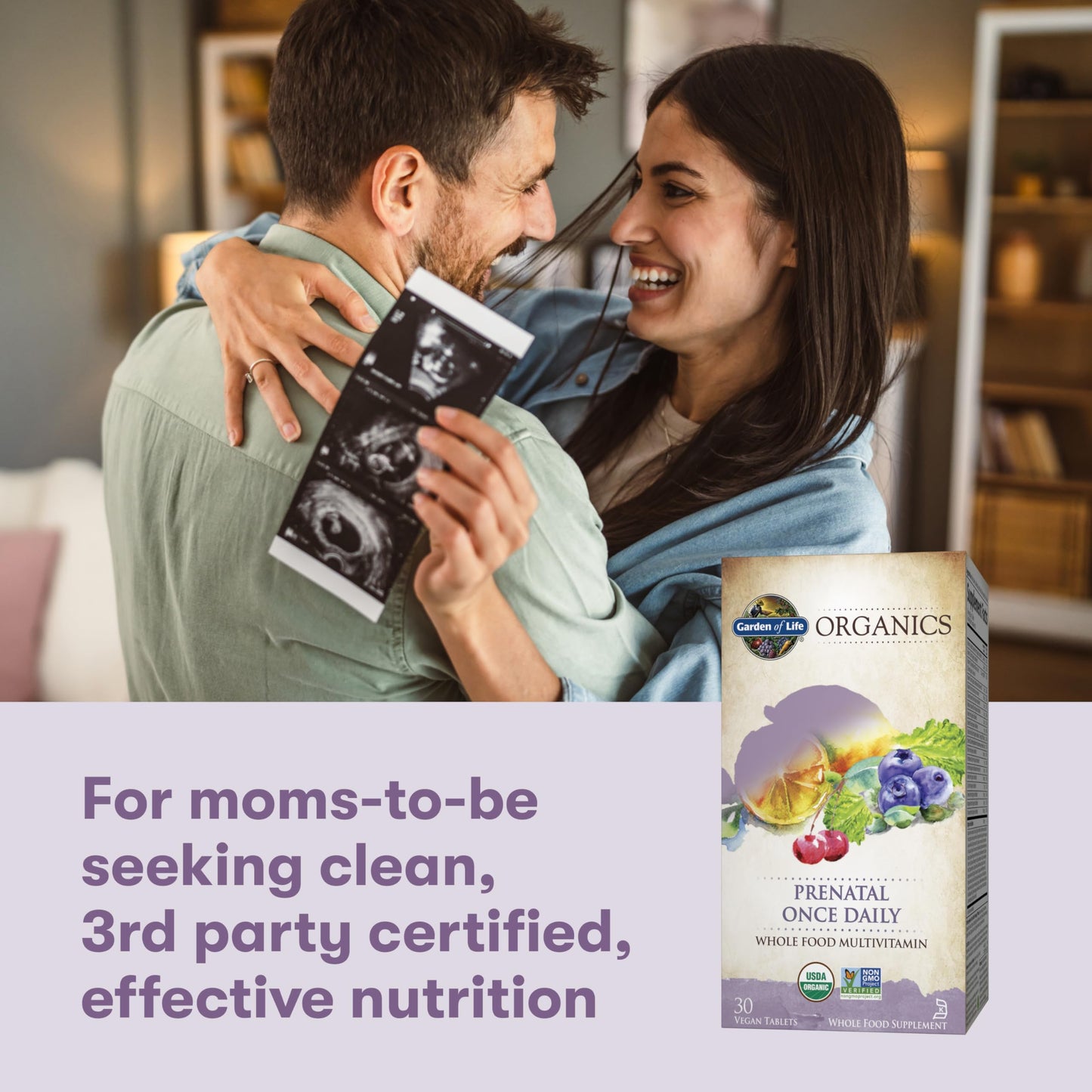 Garden of Life Organics Prenatal Vitamin: Folate for Energy & Healthy Fetal Development, Non-constipating Iron, Vitamin C, B6, B12, D3 – Organic, Non-GMO, Gluten-Free, Vegan, 30 Day Supply Garden of Life buy supplements Au