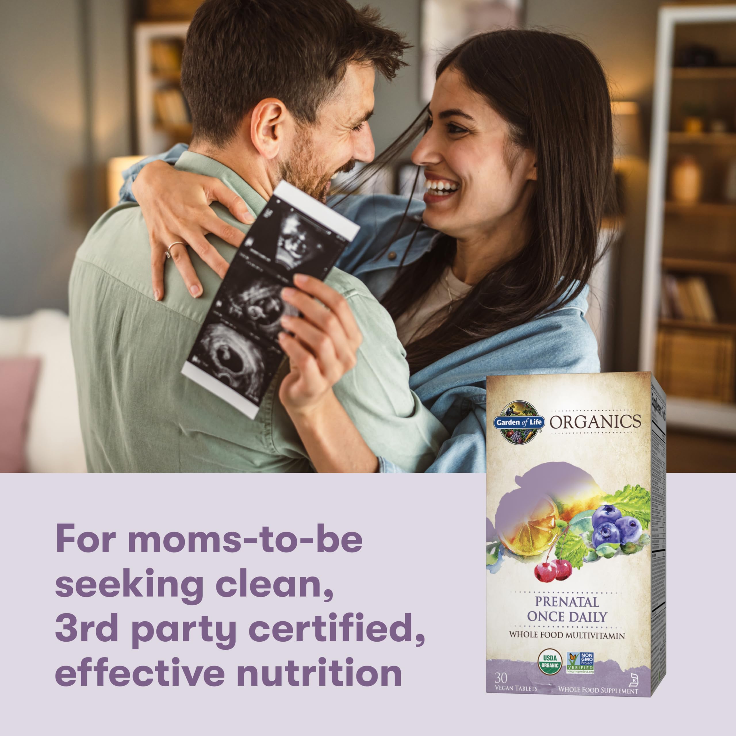 Garden of Life Organics Prenatal Vitamin: Folate for Energy & Healthy Fetal Development, Non-constipating Iron, Vitamin C, B6, B12, D3 – Organic, Non-GMO, Gluten-Free, Vegan, 30 Day Supply Garden of Life buy supplements Au
