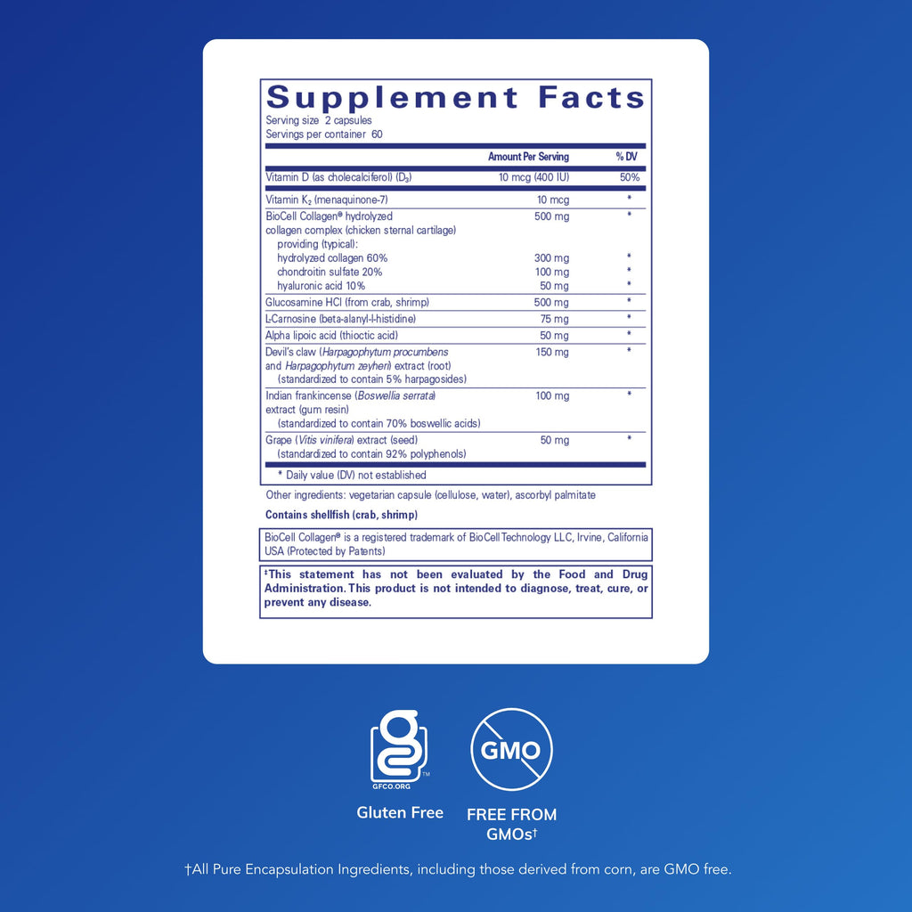 Pure Encapsulations Disc-Flex - Bone & Musculoskeletal Health Dietary Supplement - Supports Spinal Disc Strength & Flexibility* - Vegetarian & Gluten Free - 120 Capsules Pure EncapsulationsBuy Supplements Australia