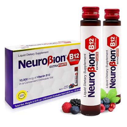 Neurobion Extra Forte B12 10,000 mcg Vials, Liquid - Extreme Powerful- 10 Vials per Box
