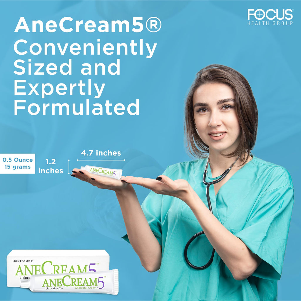 AneCream5-5% Lidocaine Numbing Cream - Maximum OTC Strength, Medical Grade Numbing Cream, Topical Anesthetic Lidocaine for Local & Anorectal Uses, Hemorrhoid Cream (0.5 oz/15 g) AneCreamBuy Supplements Australia