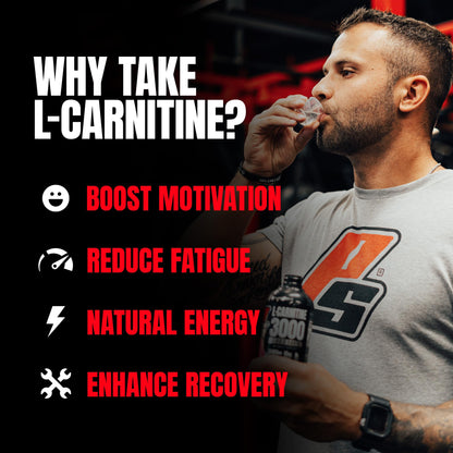 ProSupps L-Carnitine Liquid 3000, Stimulant-Free Liquid Shots for Men & Women - Clean Workout Drink for Energy, Performance & Muscle Recovery