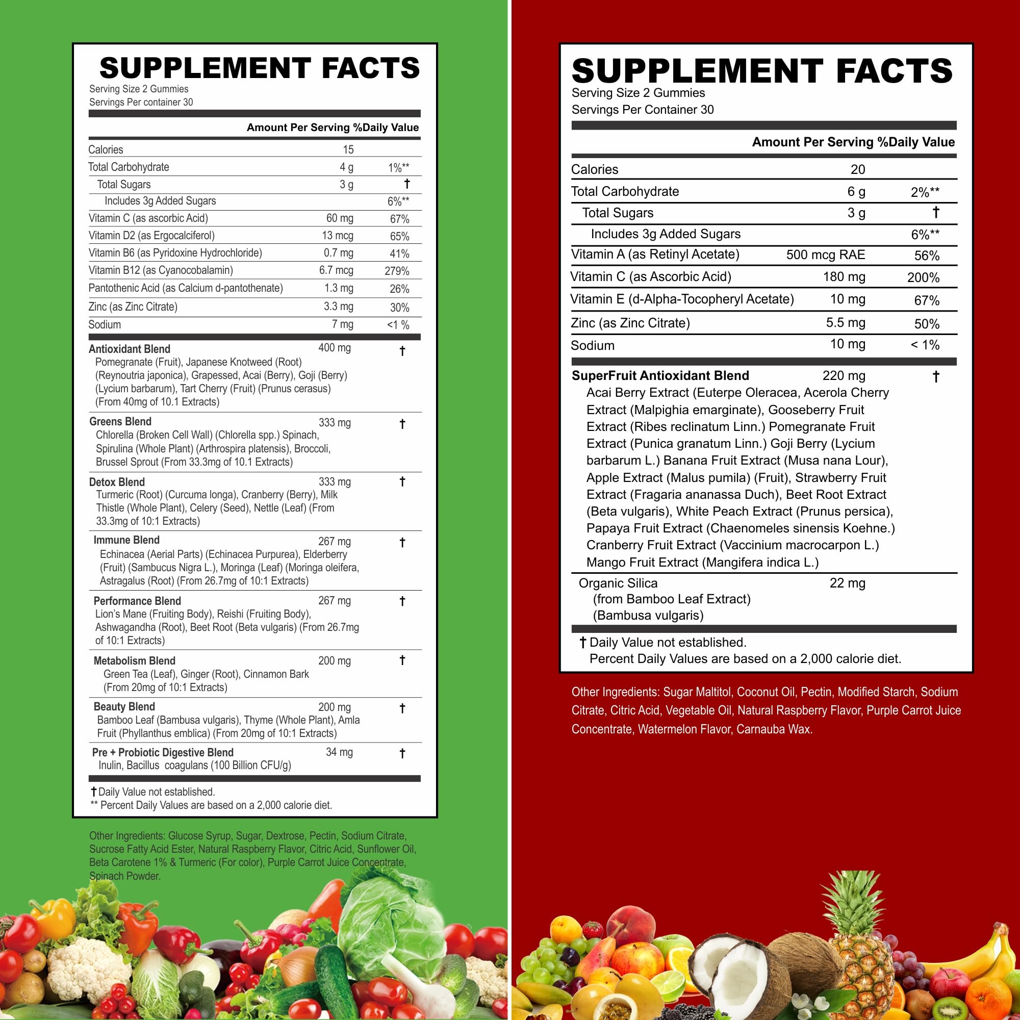 VITINITY Made with Real Fruit-Real Veggie Gummies-Superfood Vegetable Vitamin Supplement for Women,Men,Kids-Blend of Fruit and Greens for Daily Health.Fruits and Vegetables Supplements (30-Day Supply) VITINITYBuy Supplements Australia