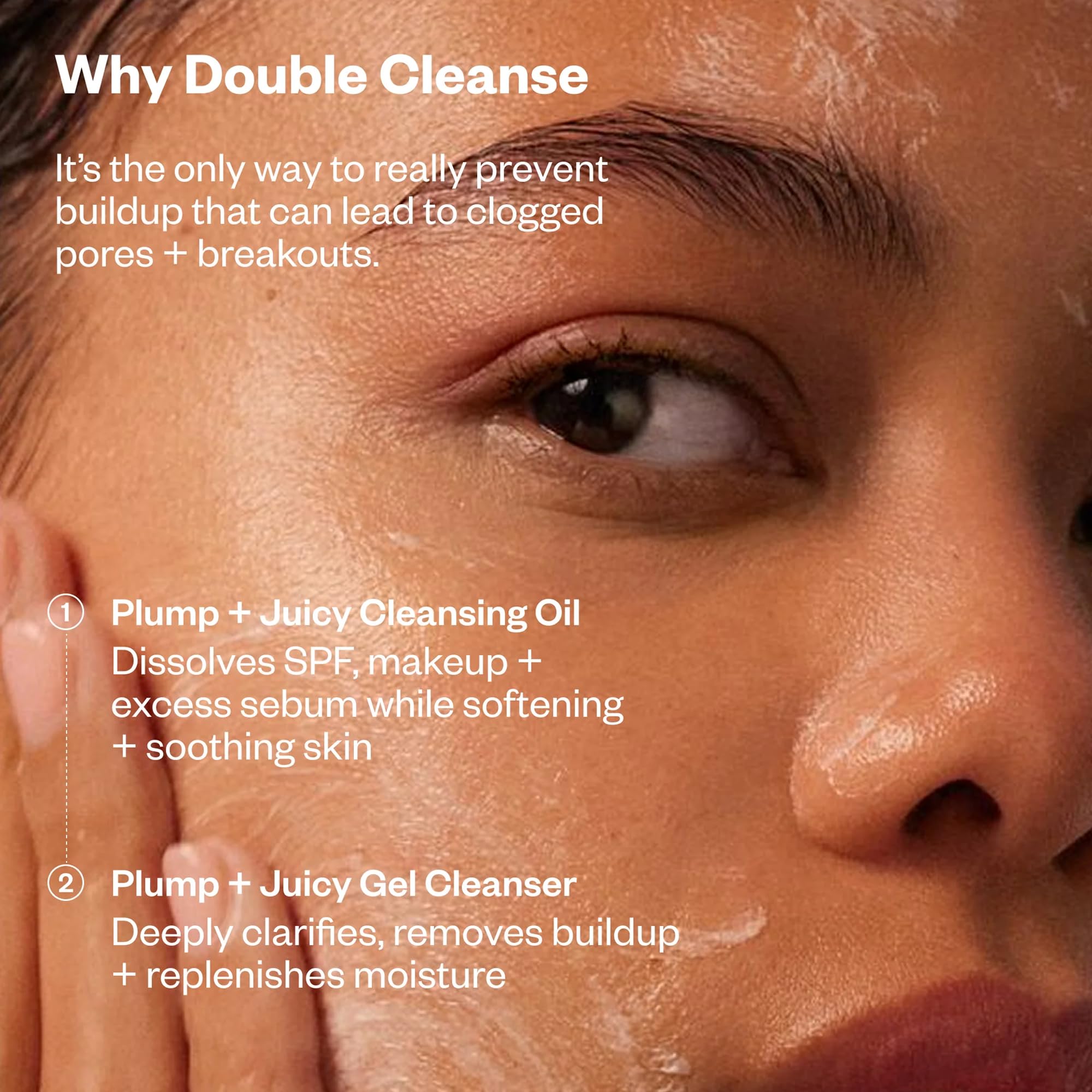 Kosas Mini Plump + Juicy Double Cleansing System — Botanical Oil Cleanser + Gel Cleanser Set, Soap & Sulfate Free, Hydrating Makeup Remover for All Skin Types KosasBuy Supplements Australia