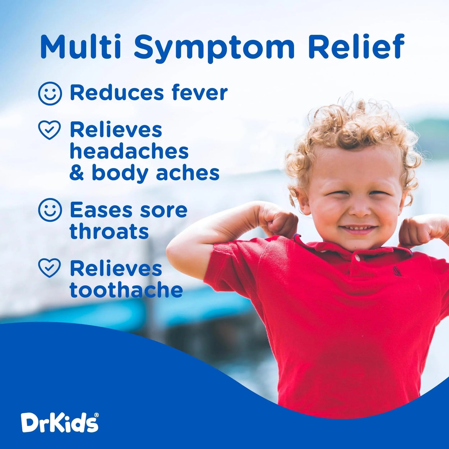 Dr. Kids Children’s Pain and Fever Medicine - Acetaminophen for Kids Ages 2-11, Pre-Measured Single-Use Vials for Headache, Sore Throat, Cold and Flu, Cherry Flavor, 30 Count Dr. KidsBuy Supplements Australia