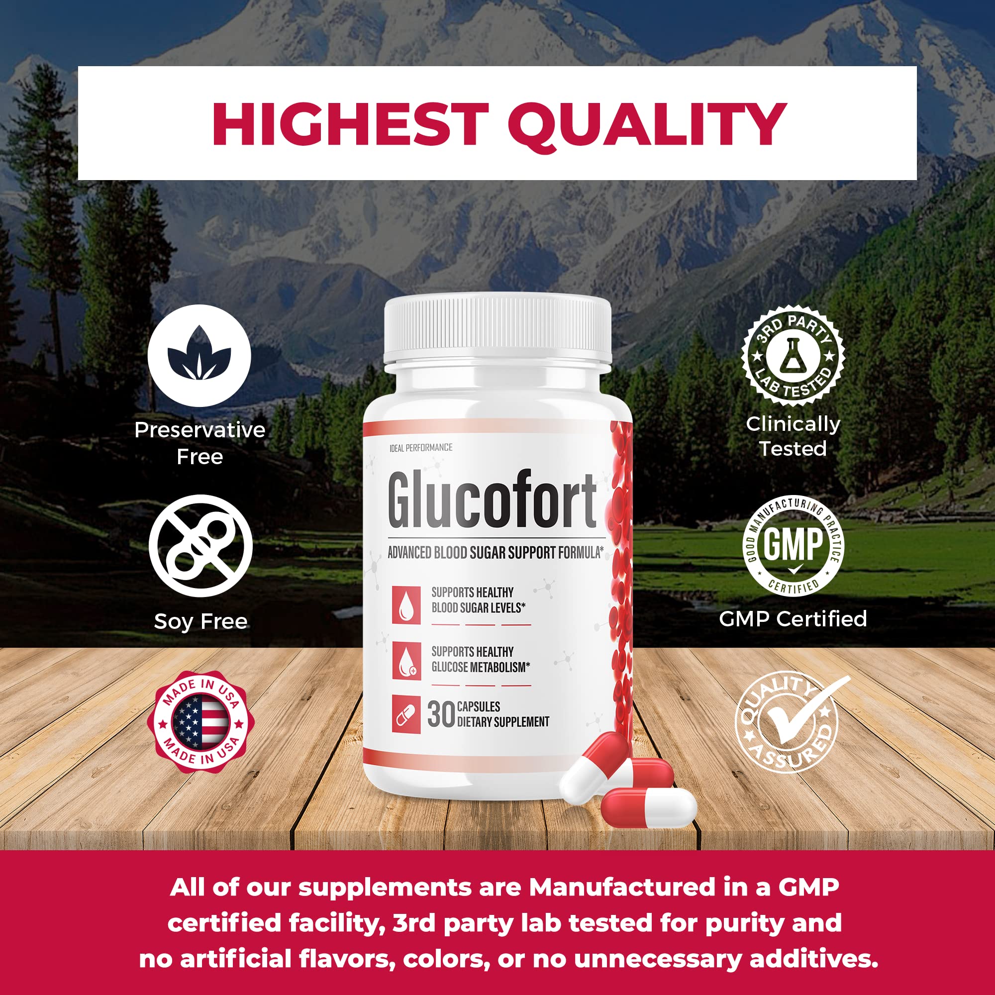 IDEAL PERFORMANCE (Official) Glucofort Supplement Support Formula (3 Pack) IDEAL PERFORMANCE buy supplements Au