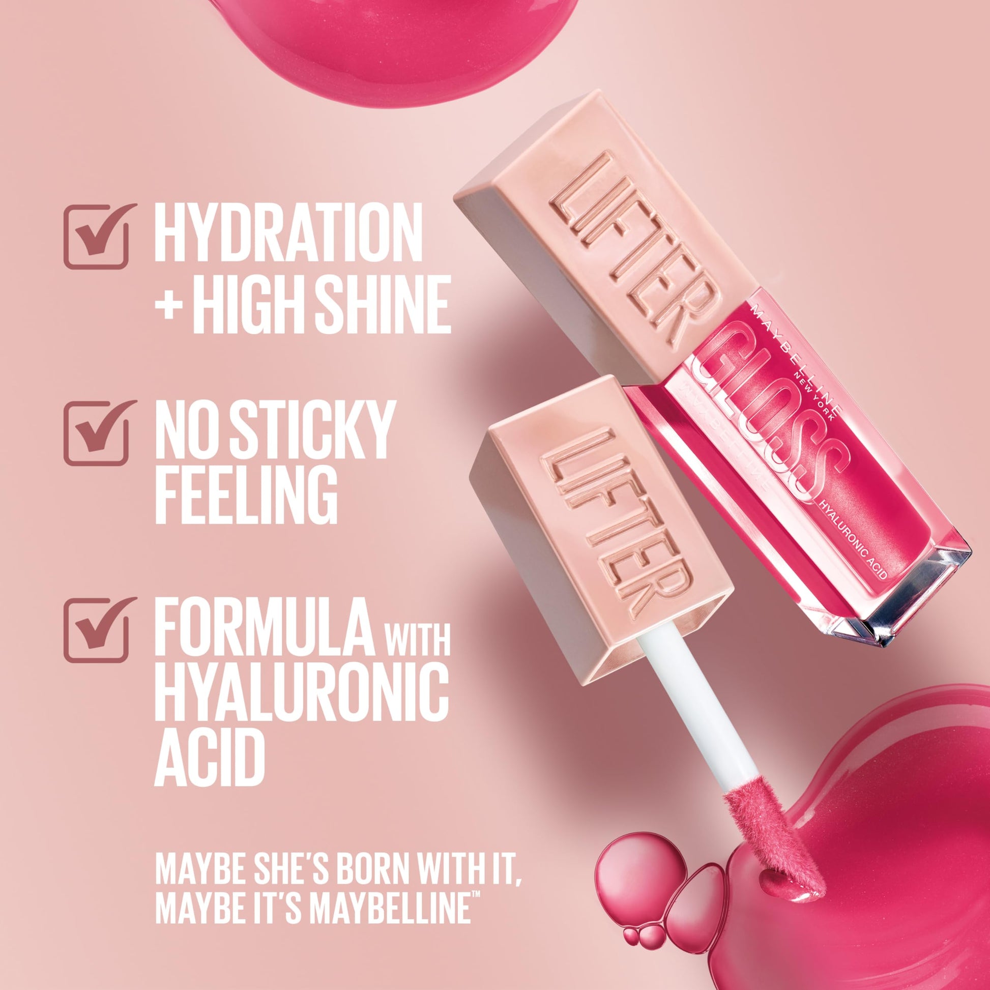 Maybelline Lifter Gloss, Hydrating Lip Gloss with Hyaluronic Acid, High Shine for Plumper Looking Lips, Opal, Pink Neutral, 0.18 Ounce MAYBELLINEBuy Supplements Australia
