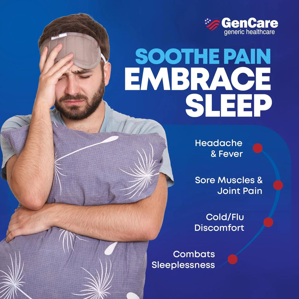 GenCare Extra Strength Acetaminophen PM 500 mg (375 Tablets) | Ultimate Pain Relief & Sleep Support for Adults | Quick Acting & Non Habit Forming Headache Relief | Eases Aches & Joint Discomfort GenCareBuy Supplements Australia