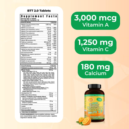Youngevity Beyond Tangy Tangerine 2.0 Multi-Vitamin & Mineral Complex - Made with Natural & Whole Foods | 160,000 ORAC | 120 Tablets - 2-Pack Youngevity buy supplements Au