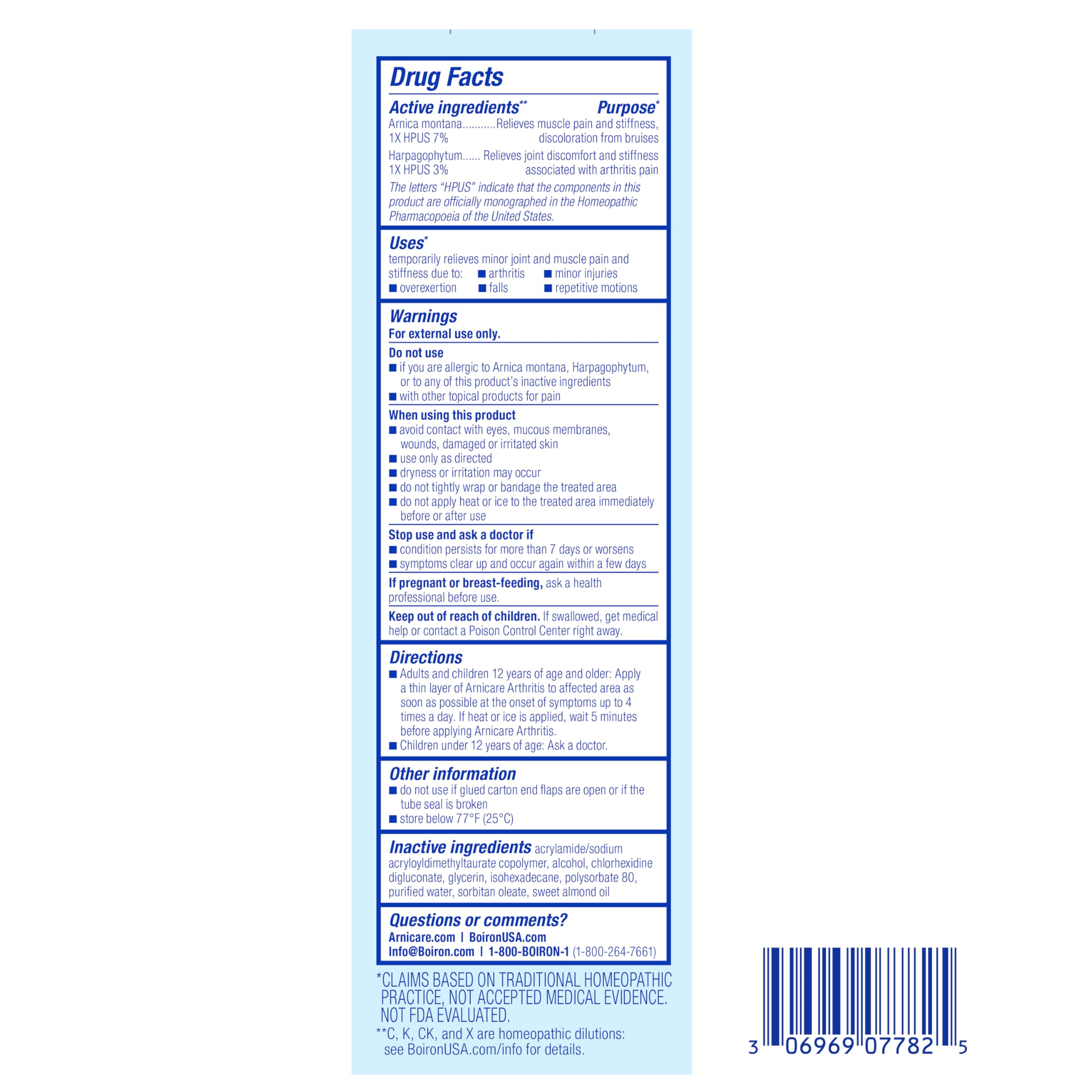 Boiron Arnicare Arthritis Cream for Pain Relief of Knees, Hands, Wrists, Elbows, Joints & Muscles – Quickly Absorbed & Fragrance-Free – 4.2 oz BoironBuy Supplements Australia