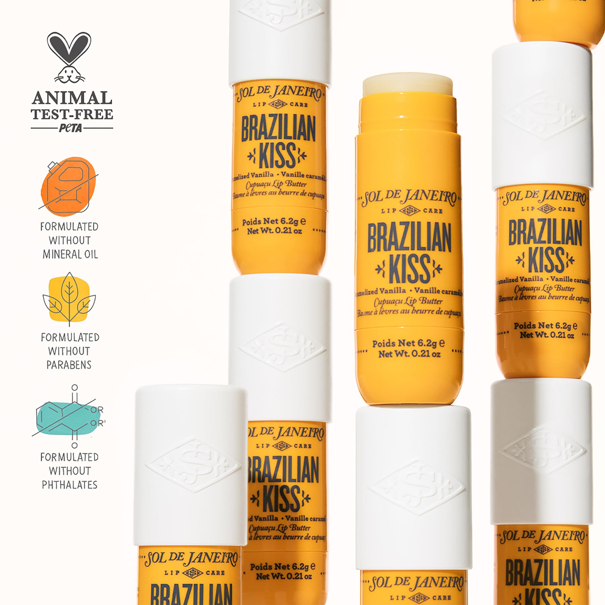 Sol de Janeiro Brazilian Kiss Vegan Formula Hydrating Lip Butter Balm Sol de JaneiroBuy Supplements Australia