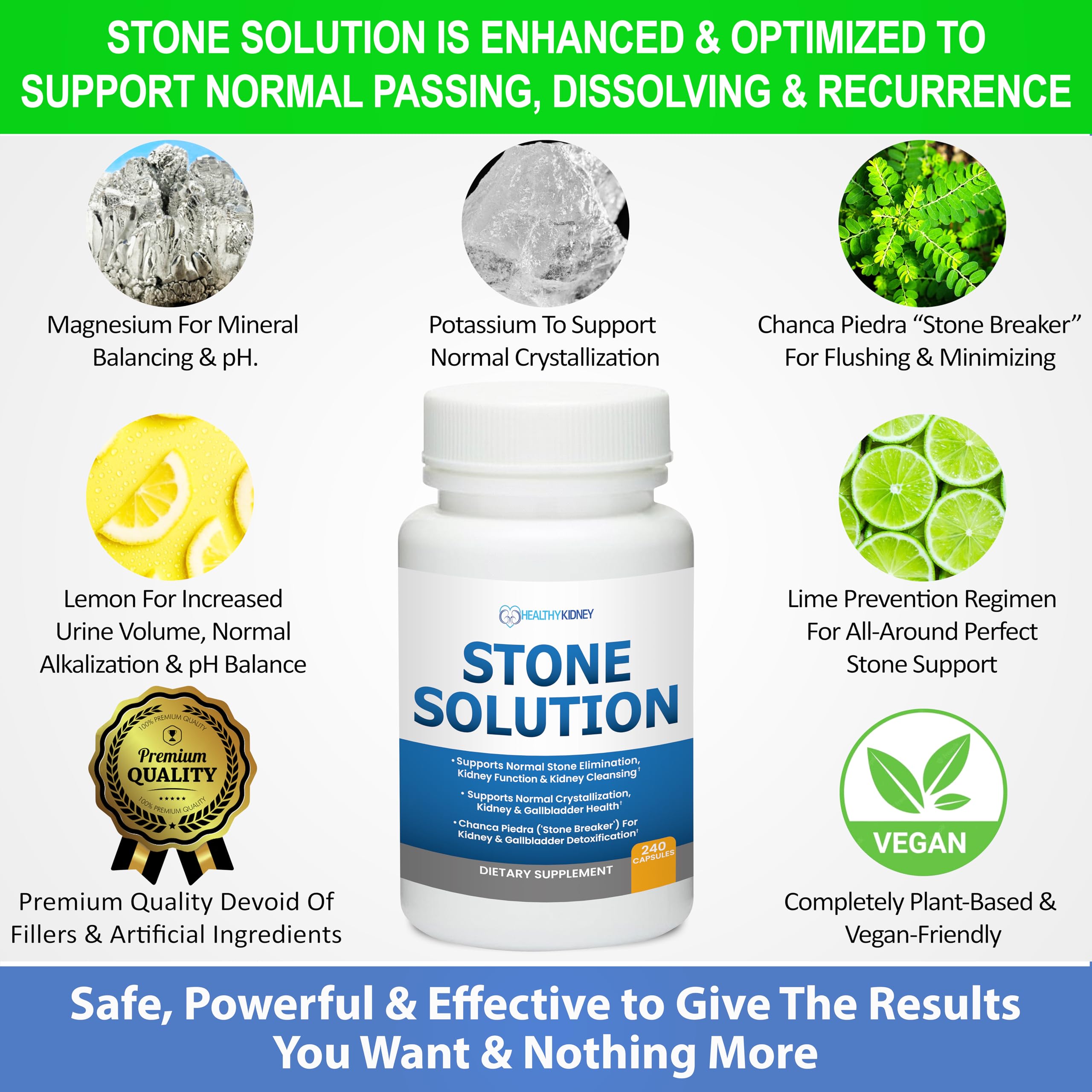 Stone Solution Capsules- Natural Dissolver, Kidney Stone Support & Kidney Cleanser Chanca Piedra Stone Breaker Gallbladder Cleanse, Flush & Stop Recurrence, Stone Relief 60 Servings Kidney Restore buy supplements Au