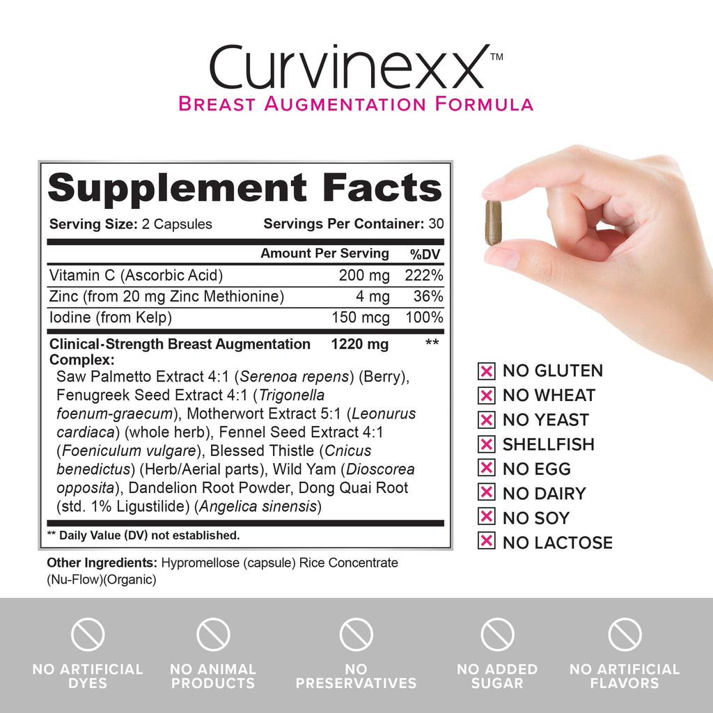 CURVINEXX (3 Bottles) - Natural Breast Toning and Firming Supplement. Lift, Firm and Enhance your Bust Naturally... Curvinexx buy supplements Au