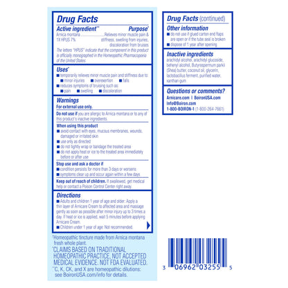 Boiron Arnicare Cream for Relief for Joint Pain, Muscle Pain, Muscle Soreness, and Swelling from Bruises or Injury - Fast Absorbing and Fragrance-Free - 1.3 oz BoironBuy Supplements Australia