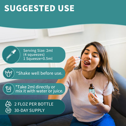Zeolite Drops for Women,Adults and Kids- Clinoptilolite Zeolite Liquid Drops with Vitamin B12 & D3 - Heavy Metal Support, Immune Health, Natural Metabolism, Energy & Clear Skin - 30 Day Vegan Supply HerbanceBuy Supplements Australia