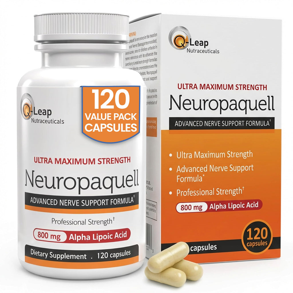 Platinum Health Alpha Lipoic Acid for Neuropathy Nerve Pain Support, Supplement, B Vitamins, L Arginine, All Natural Maximum Strength Neuropaquell for Discomfort in Feet, Hand, Toes,120 Capsules,800mg Platinum HealthBuy Supplements Australia
