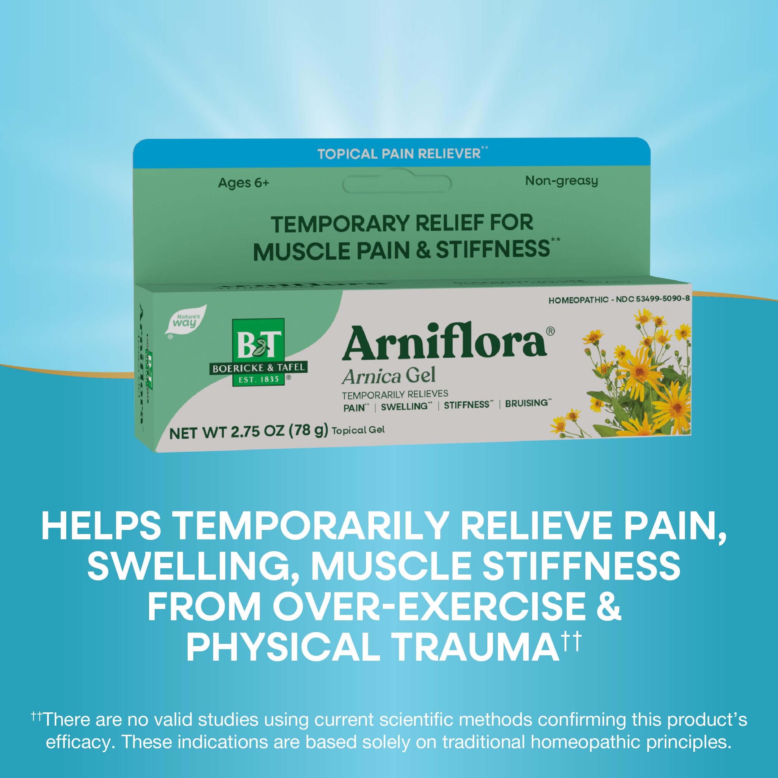 Nature's Way Boericke & Tafel Arniflora Arnica Gel, Temporarily Relieves Pain*, Swelling*, Stiffness*, 2.75 Oz (Packaging May Vary) Nature's WayBuy Supplements Australia
