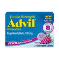 Advil Junior Strength Chewable Ibuprofen Pain Reliever and Fever Reducer, Children's Ibuprofen for Pain Relief, Grape - 24 Tablets AdvilBuy Supplements Australia