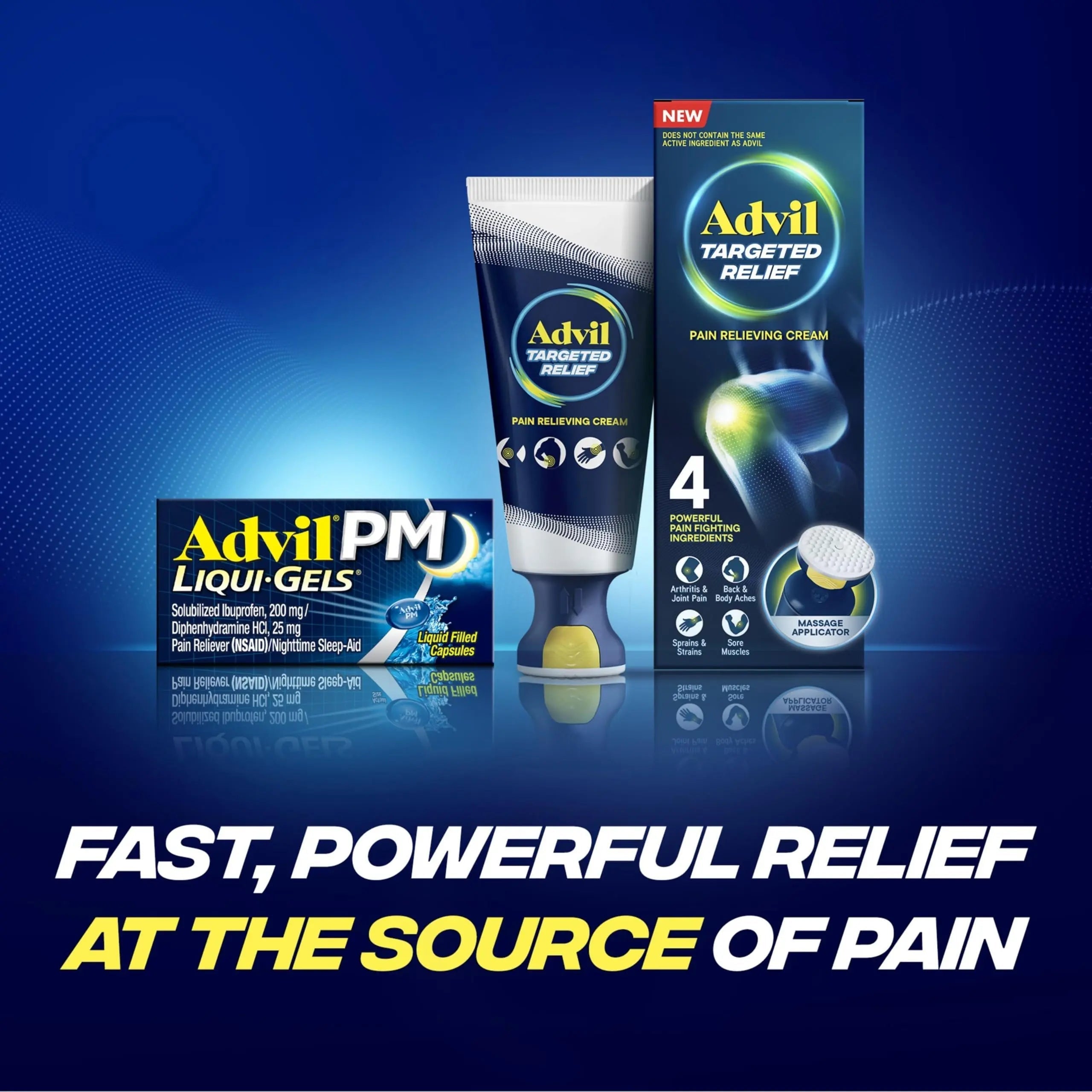 Advil PM Liqui-Gels Pain Reliever and Nighttime Sleep Aid, Pain Medicine with Ibuprofen for Pain Relief and Diphenhydramine HCL for a Sleep Aid - 2x80 Liquid Filled Capsules AdvilBuy Supplements Australia