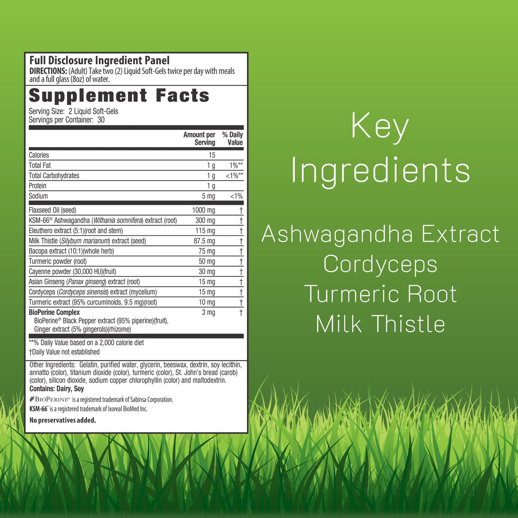 Irwin Naturals Extra Strength Ashwagandha - 60 Liquid Softgels - Helps Boost Physical & Mental Performance - with Turmeric & Milk Thistle Irwin NaturalsBuy Supplements Australia