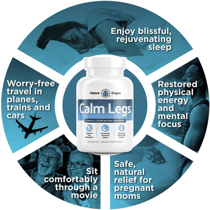 Calm Legs Natural for Natural Itching, Crawling, Tingling and Agitated Leg with Iron, Magnesium, and Valerian Root (60 Tablets)… Calm LegsBuy Supplements Australia