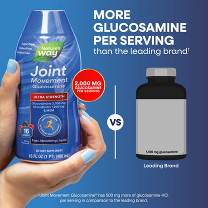 Nature's Way Joint Movement Glucosamine Fast Absorbing Liquid, Ultra Strength, Supports Healthy Bones*, Liquid Glucosamine Chondroitin, MSM with Vitamin D3, Berry Flavored, 16 Fl Oz Nature's WayBuy Supplements Australia