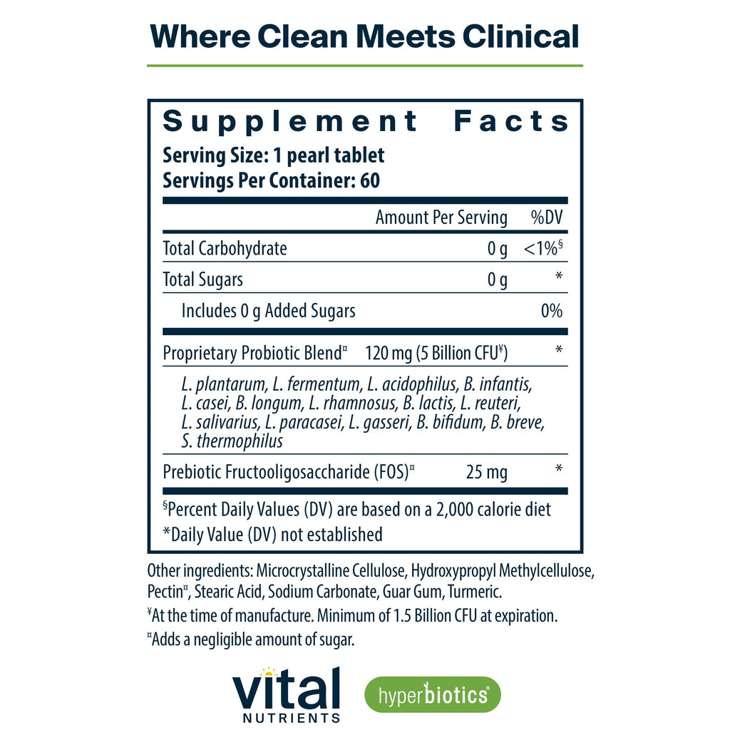 Hyperbiotics Vital Nutrients Pro-15 Prebiotics and Probiotics for Women and Men | 15 Science Backed Strains | Supports Occasional Constipation