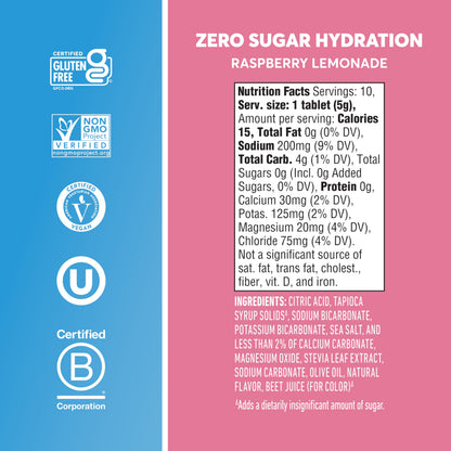 Nuun Zero Sugar Hydration Electrolyte Tablets - Sodium, Potassium, Chloride, Calcium, Magnesium, Light & Delicious Fruit Flavors, No Sugar, Gluten Free, Vegan,
