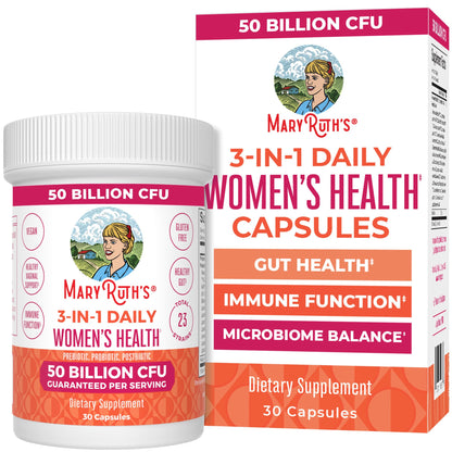 MARYRUTH'S 3-in-1 Daily Health Probiotics for Women | Hormone Support & Gut Health Supplement for Women | Women’s Probiotic