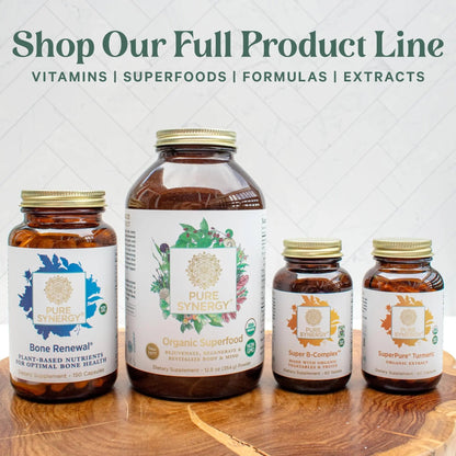 PURE SYNERGY Multi·Vita·Min | Vegan Multivitamin Made with Organic Whole Foods | Twice Daily Supplement for Men and Women PURE SYNERGY