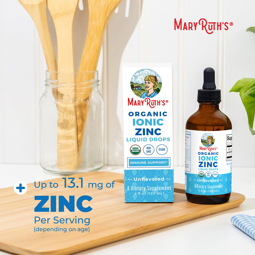 MaryRuth's Organic Liquid Zinc Supplement for Kids & Adults | Immune Support | Skin Health | Antioxidant | Cellular Metabolism | Zinc Sulfate