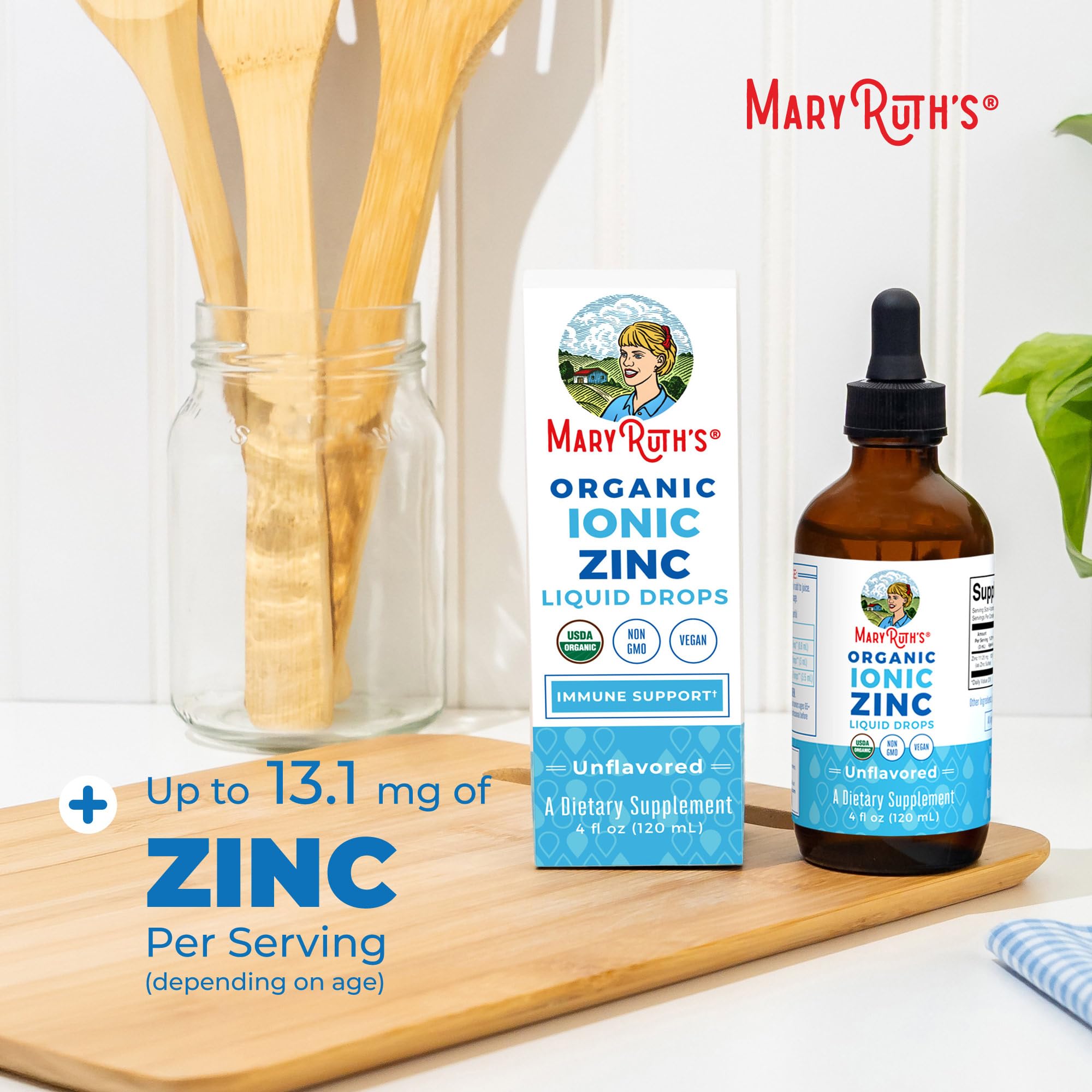 MaryRuth's Organic Liquid Zinc Supplement for Kids & Adults | Immune Support | Skin Health | Antioxidant | Cellular Metabolism | Zinc Sulfate