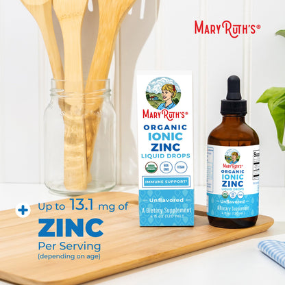 MaryRuth's Organic Liquid Zinc Supplement for Kids & Adults | Immune Support | Skin Health | Antioxidant | Cellular Metabolism | Zinc Sulfate