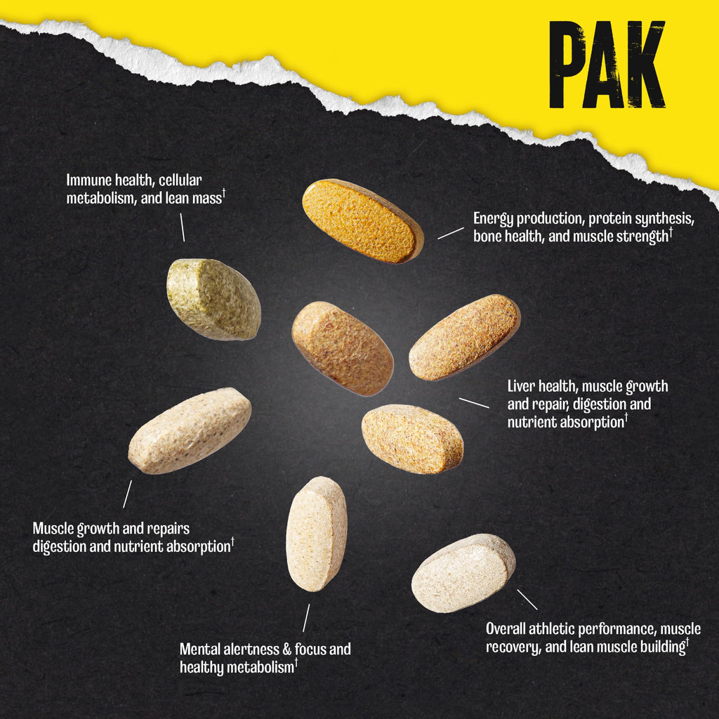 Animal Pak - Convenient Multivitamin for Men & Women Daily All-in-One Vitamin & Supplement Pack - Zinc, Vitamins C, B, D, Amino Acids, and Immune Support - Sports Nutrition Performance - 44 Count AnimalBuy Supplements Australia
