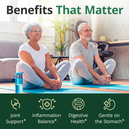 Boswellia Serrata Turmeric Supplement for Joint Support & Inflammation Balance – Turmeric Boswellia Supplement with Ginger & Black Pepper Extract