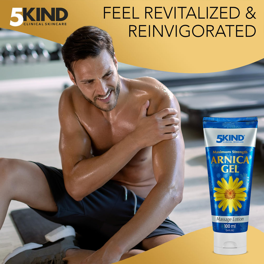 5kind Maximum Strength Arnica Bruise Gel 3.4 Fl Oz - Arnica Gel for Bruising and Swelling - Arnica Montana Gel with High Concentration Extract - Non-Greasy Formula 5kind clinical skincareBuy Supplements Australia