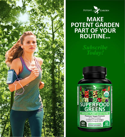 Potent Garden Daily Nutrition Bundle – Superfood Greens + Multivitamin Potent Garden buy supplements Au