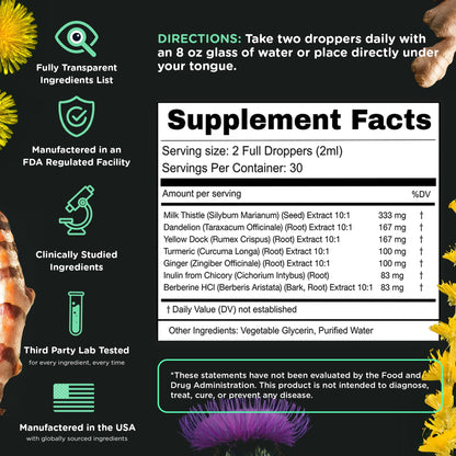 SuperBonsai Super Liver Support with Milk Thistle - All Natural Liver Cleanse Detox & Repair Aid - Doctor-Formulated Liver Supplement