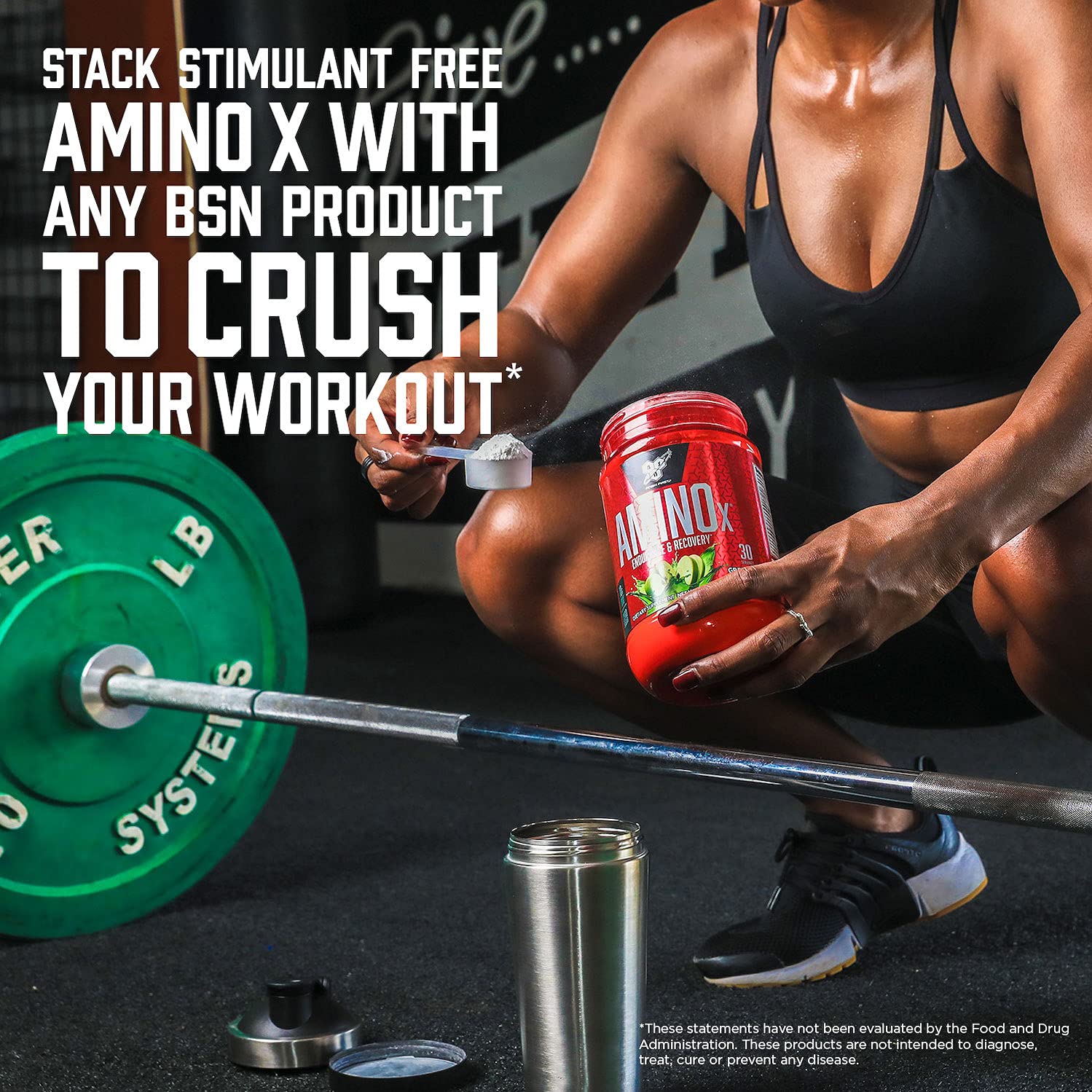 BSN Amino X Muscle Recovery & Endurance Powder, BCAAs, 10 Grams of Amino Acids, Keto Friendly, Caffeine-Free, Support Endurance, Zero Sugar, Fruit Punch, 30 servings,