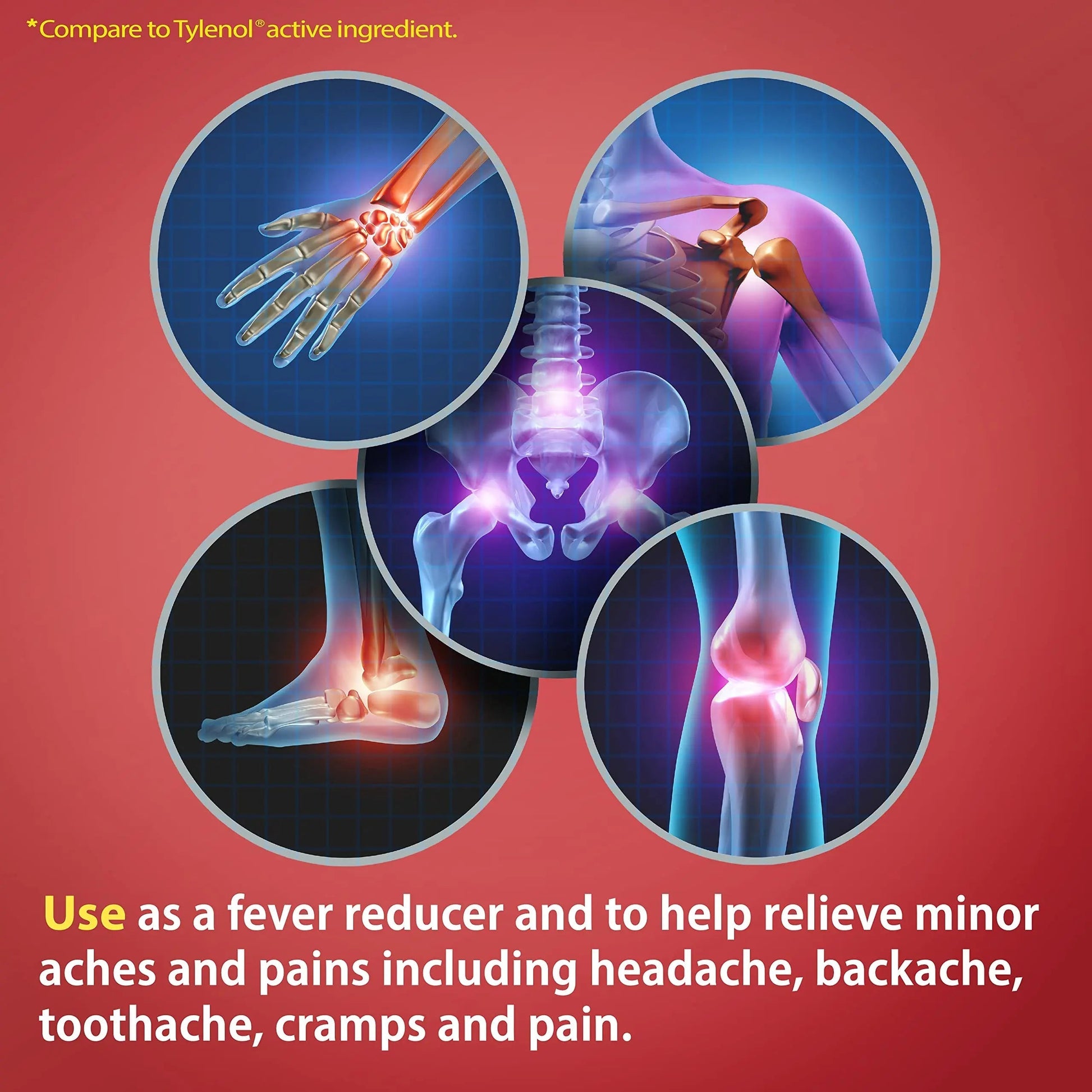 HealthA2Z® Extra Strength Pain Relief | Acetaminophen 500mg | Contains No Aspirin | Fever Reducer | Pain Reliever (500 Count (Pack of 1)) HealthA2ZBuy Supplements Australia