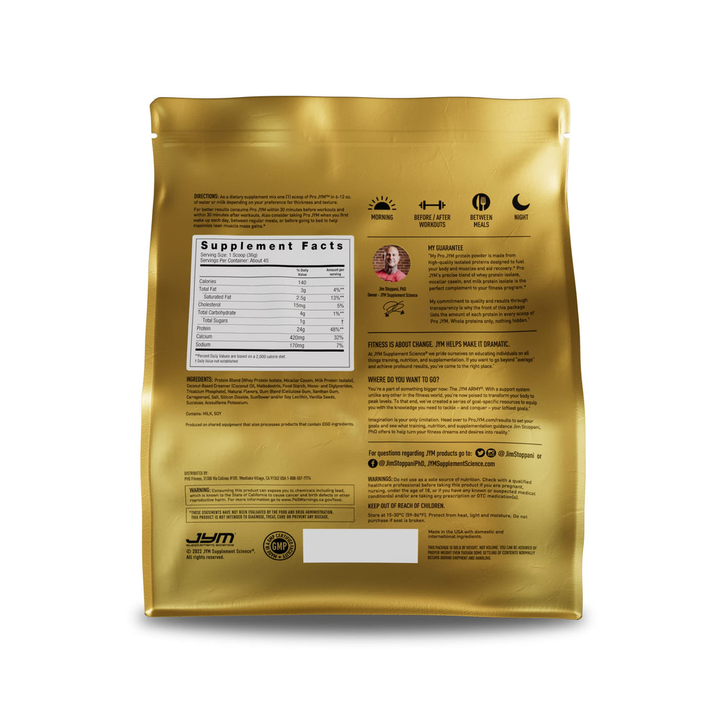 JYM Supplement Science PRO JYM 45 Servings - Tahitian Vanilla Bean & tamin & Mineral Support, Vitamin A, C, B6, B12, E, K, Boron, Biotin, Potassium 60 Tablets JYM Supplement Science buy supplements Au