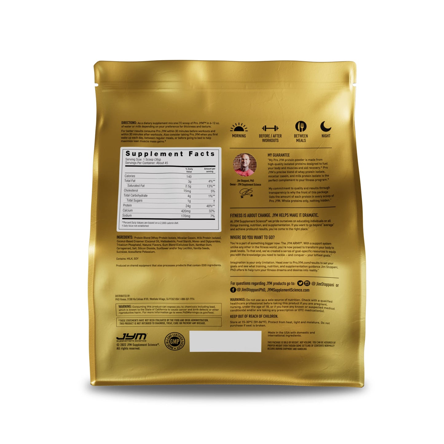 JYM Supplement Science PRO JYM 45 Servings - Tahitian Vanilla Bean & tamin & Mineral Support, Vitamin A, C, B6, B12, E, K, Boron, Biotin, Potassium 60 Tablets JYM Supplement Science buy supplements Au