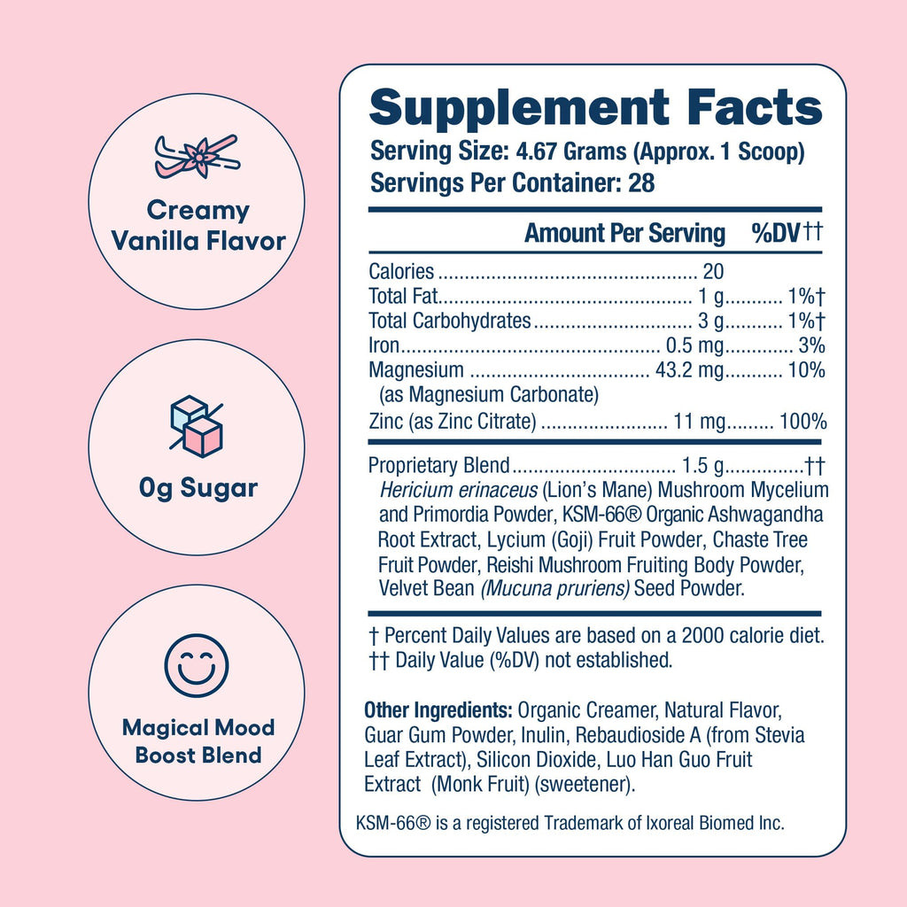 Love Sweat Fitness Mood & Stress Support Supplement for Women | Ashwagandha, B Vitamins & Magnesium Powder | Focus, Calm & Balance | Miss Congeniality Vanilla | Vegan, Non-GMO | 28 Servings Love Sweat FitnessBuy Supplements Australia