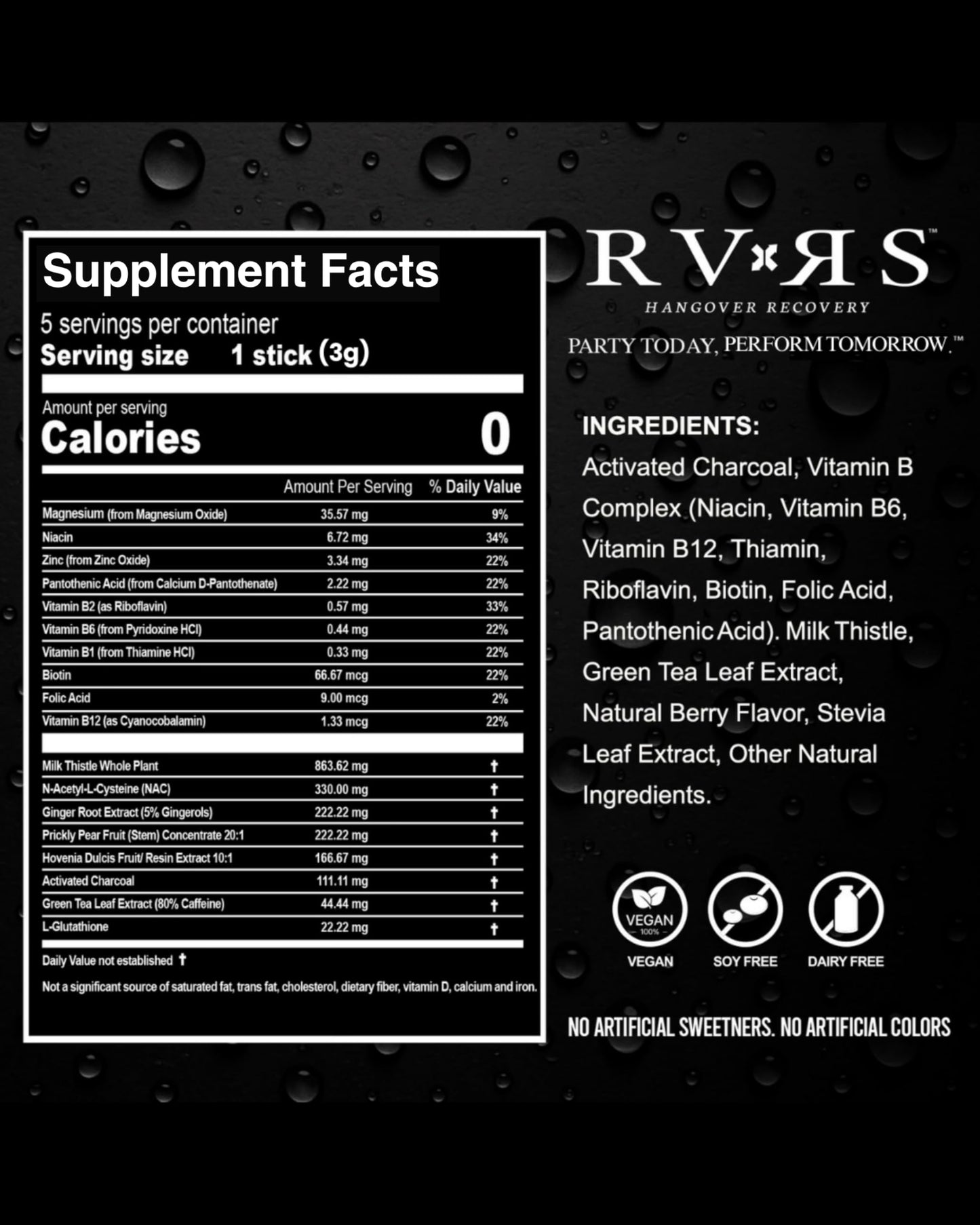 RVRS Recovery Support Powder Sticks (5) RVRS buy supplements Au