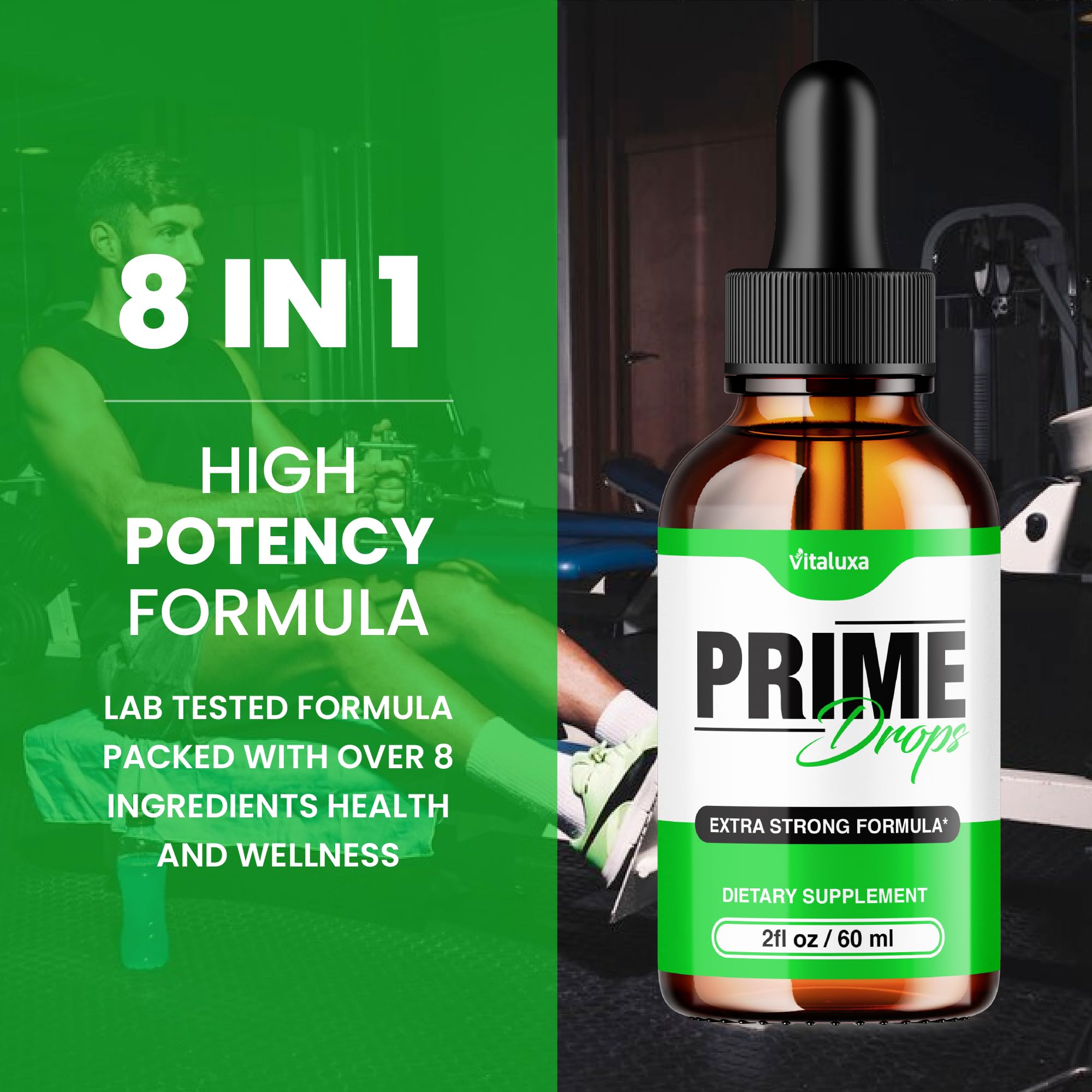 (2 Pack) Prime Drops for Men, Extra Strength Prime Drops Liquid Supplement Performance Blend All Natural Support, PrimeDrops Advanced Formula Vitamins for Health Wellness Reviews (4oz) VitaluxaBuy Supplements Australia
