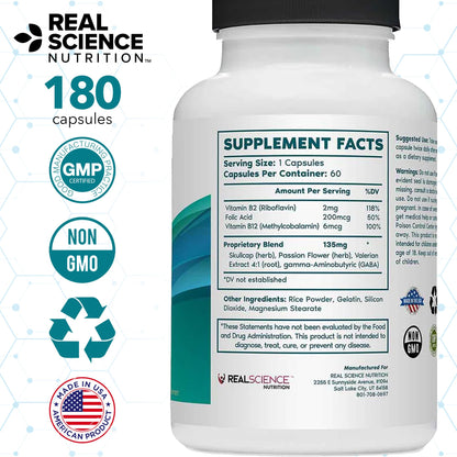 Tremanol Natural Aid Herbal Supplement – Includes Vitamin B2 & B12, Passionflower & Skullcap – 60 Caps (Pack of 3) – Made in USA TremanolBuy Supplements Australia