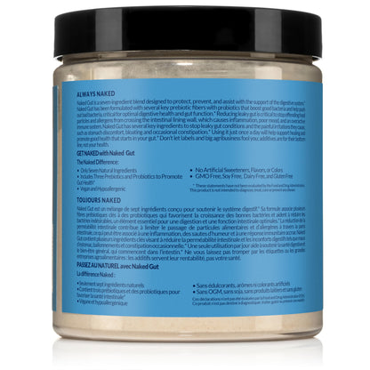 NAKED Gut - Daily Gut Health Supplement - Natural Gut Health Powder for Gut Cleanse, Digestive Support, GMO-Free, Soy-Free, Gluten-Free,