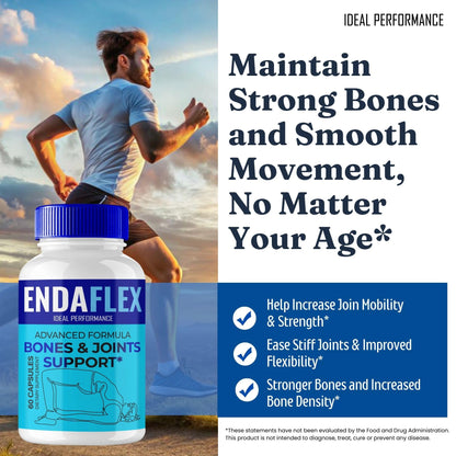 Endaflex Capsules, Advanced Joint Support Supplement Pills for Mobility and Comfort - Maximum Strength, Official Enda Flex Joint Support All Natural Formula, Premium Enda-Flex Reviews (3 Pack) IDEAL PERFORMANCEBuy Supplements Australia