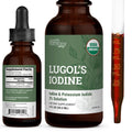 Organic Lugol's Iodine, Iodine and Potassium Iodide 2% Solution 3000 mcg - Liquid Supplement Drops for Thyroid Support for Women & Men, Metabolism Health, Detox Boost - Non-GMO, 395 Servings (2 Oz) Earth Harmony Naturals buy supplements Au