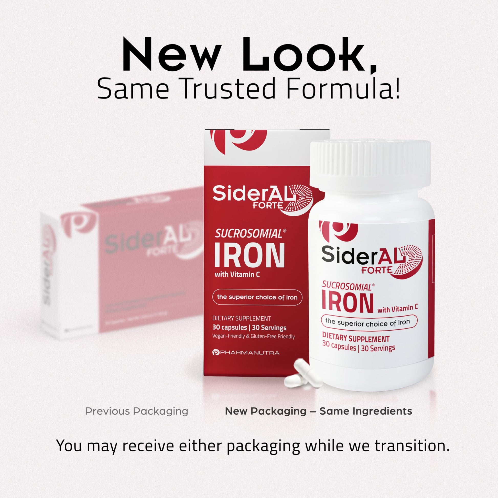 SiderAL Forte Iron Supplement Clinically Proven to Increase Levels Without Side Effects | Sucrosomial High Absorption Gentle Iron Pills for Women and Men | Vitamin C | Anemia & Energy Support | 30 ct PHARMANUTRA buy supplements Au